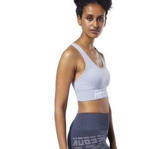 Reebok WOR Meet You There Seamless Padded Bh Damen - HellBlau - DE 346-DBI